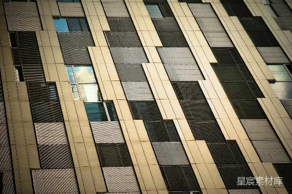 现代建筑的几何窗图案 façade