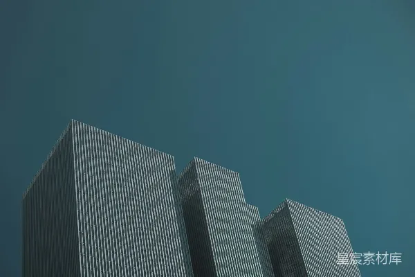 黑色混凝土建筑下的蓝天