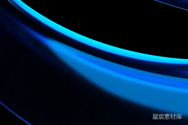 黑色和蓝色的背景上有一条条弯曲的线条