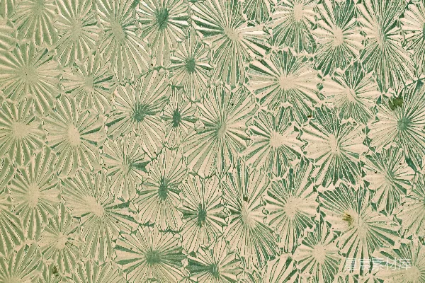 高清摄影 绿色和白色花卉纺织品