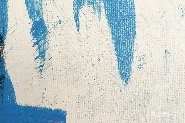 高清摄影 一幅蓝白相间的抽象画作