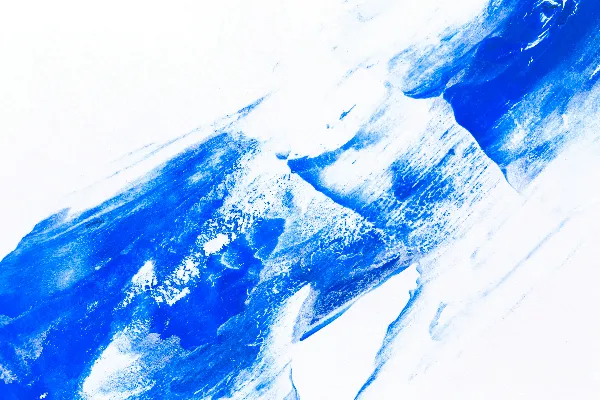 高清摄影 一幅蓝色和白色的雪景山图