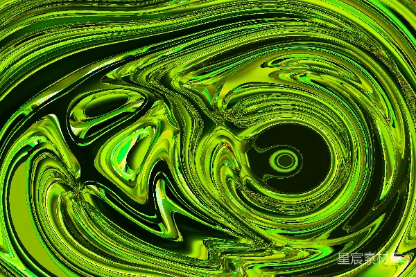 中间一个黑色中心的绿色漩涡