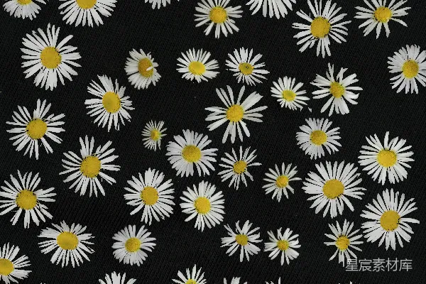 高清摄影 黑白花纹纺织品