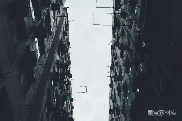 高清摄影 灰色混凝土公寓楼