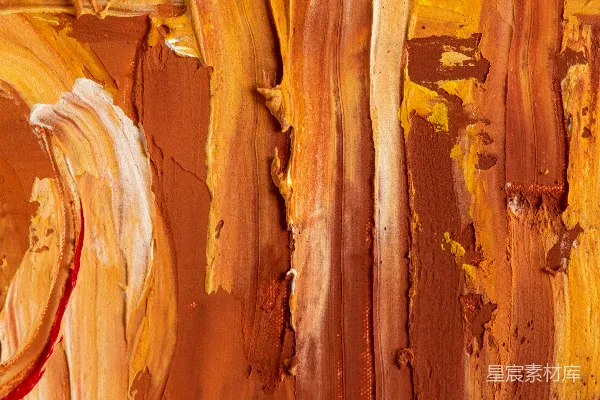高清摄影 一幅画作的特写，上面有颜料。