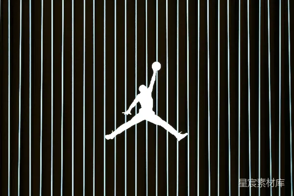 黑底白Air Jordan标识