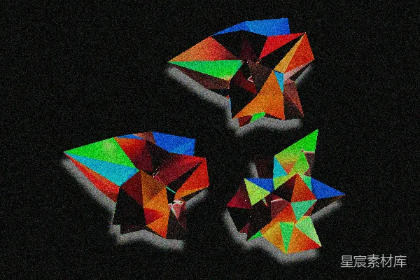 不同颜色钻石组成的画面