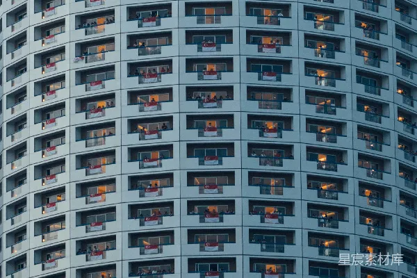 高清摄影 蓝色混凝土建筑