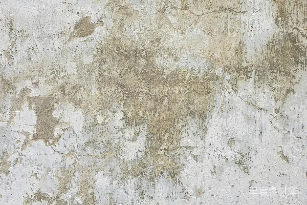 高清摄影 一堵白墙上有一些棕色斑点