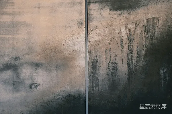 高清摄影 有纹理的墙面，有浅色和深色的垂直分层。