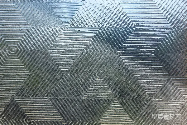 高清摄影 模糊的窗上钻石图案的影像
