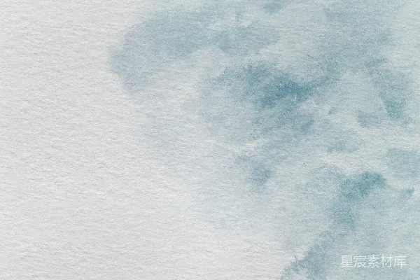 高清摄影 抽象的蓝色水彩在有纹理的纸上。