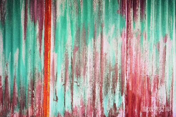 高清摄影 一幅红色和绿色的抽象画