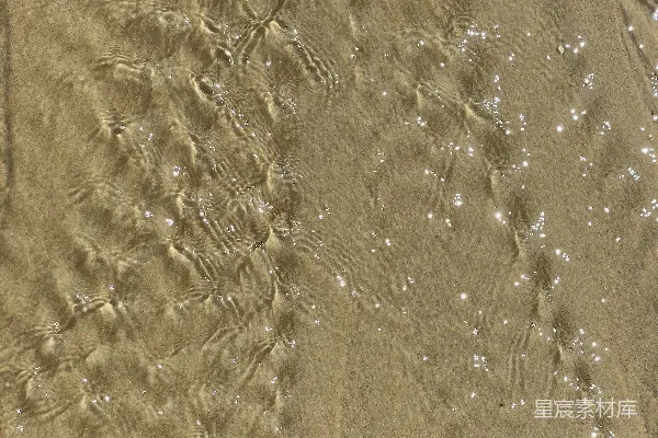 高清摄影 白天的棕色沙滩与海水