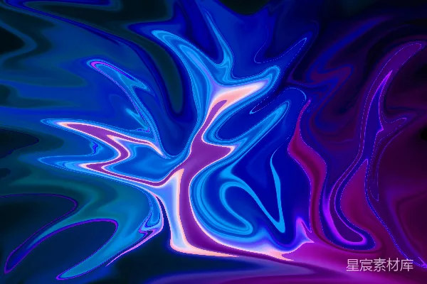 高清摄影 一幅带有黑色背景的蓝色和紫色抽象画。