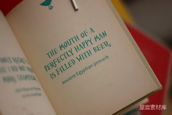 一个 perfectly happy 人 的嘴巴里充满了啤酒