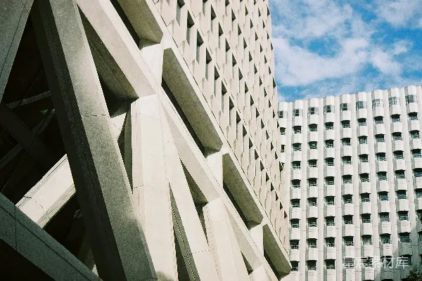 高清摄影 低角度拍摄的米色油漆建筑