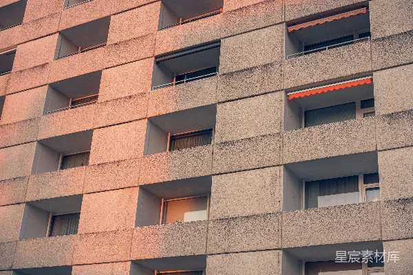 高清摄影 灰色混凝土高层建筑