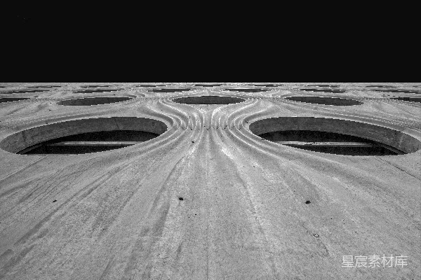 高清摄影 黑白照片中的空旷道路