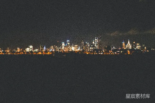 夜晚城市的灯火璀璨