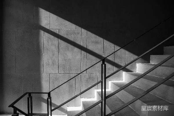 高清摄影 灰色混凝土楼梯
