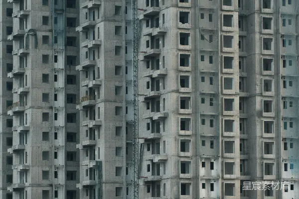 高清摄影 正在建设中的高层公寓楼