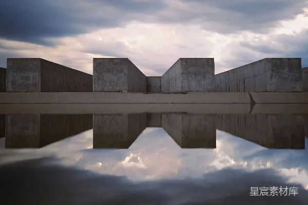 高清摄影 建筑物在水中倒影