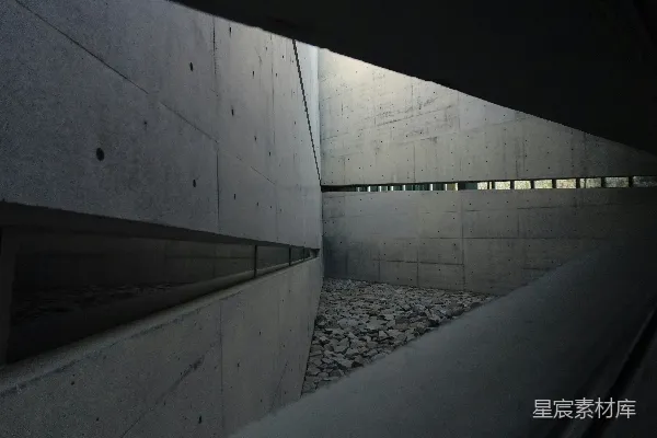 高清摄影 现代混凝土建筑，几何形状和光线