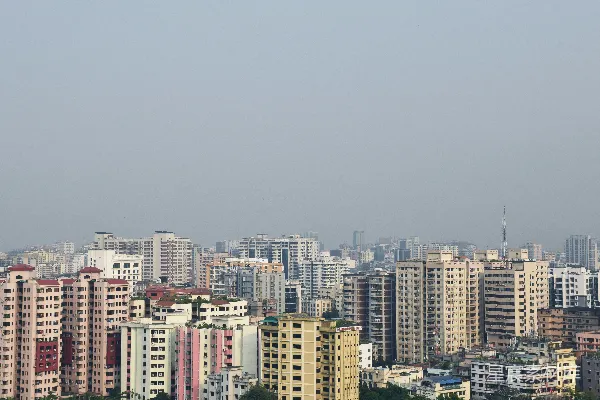 高清摄影 一座城市高大建筑物的景象