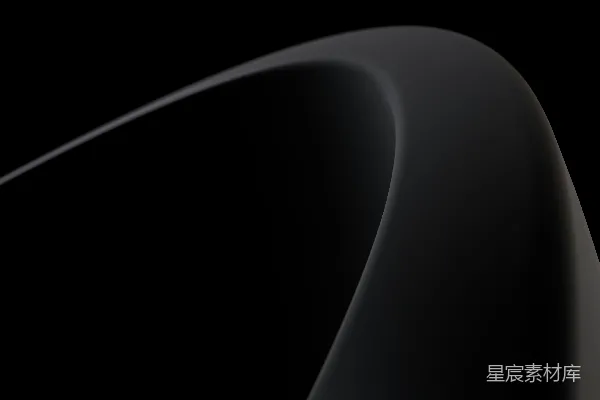 黑色背景上的暗抽象曲线