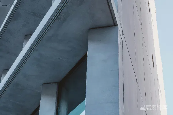 高清摄影 白色和蓝色的混凝土建筑