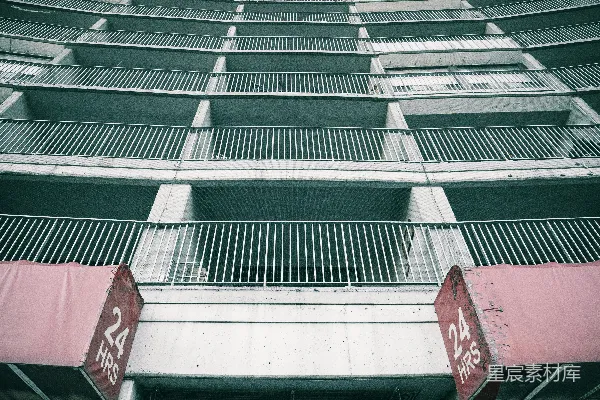 高清摄影 低角度拍摄的混凝土建筑