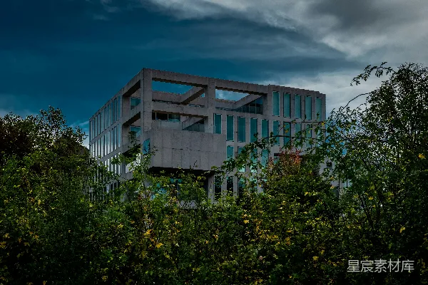 高清摄影 白天，白色混凝土建筑附近有绿树。