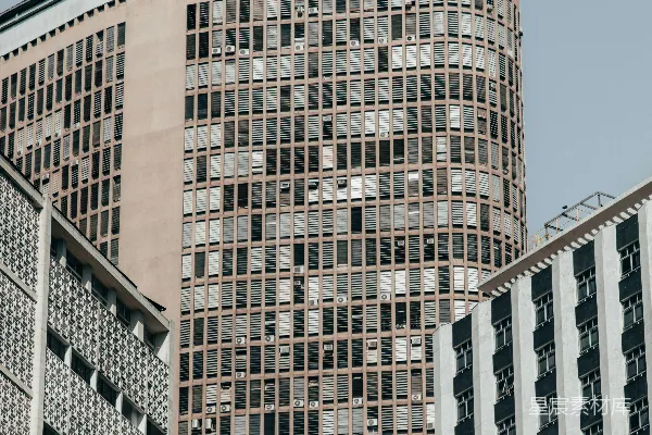 高清摄影 白天的米色混凝土建筑