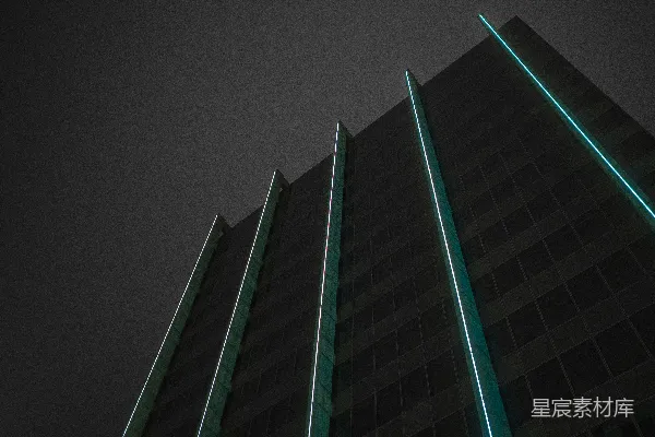 高清摄影 灰色的混凝土建筑在灰色的天空下