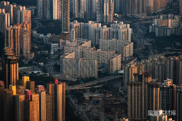 高清摄影 白天的城市建筑俯瞰图