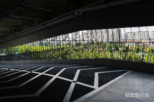 高清摄影 现代建筑勾勒出郁郁葱葱的城市景观。