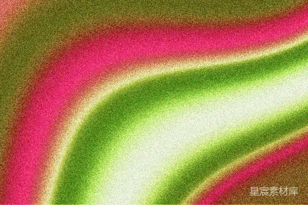 抽象流动着粉红和绿色的波纹