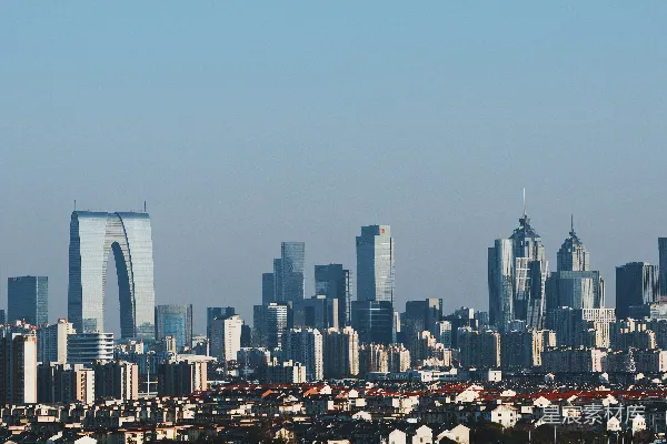 高清摄影 一座城市中的高大建筑的景色