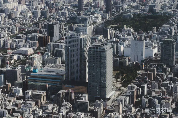 高清摄影 白天的城市建筑俯瞰图