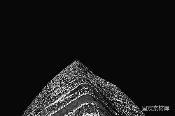 高清摄影 黑白照片中的高楼建筑