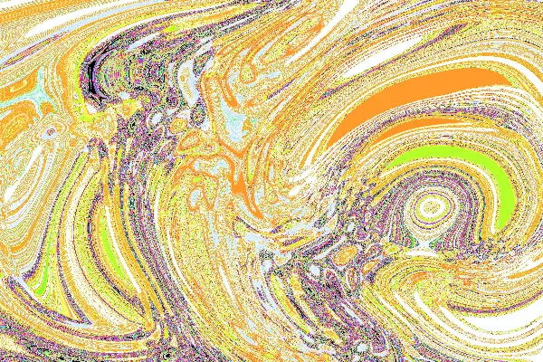 抽象艺术中 swirl 的流动与明亮色彩的交织。
