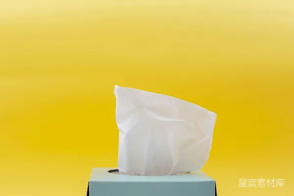 高清摄影 蓝色盒子里的白色卫生纸