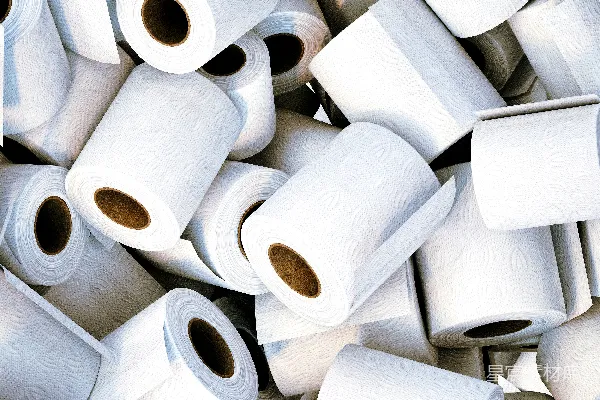 高清摄影 一堆叠在一起的白色厕纸。