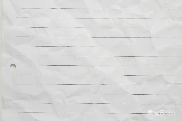 高清摄影 皱巴巴的白色有线订书的纸张。