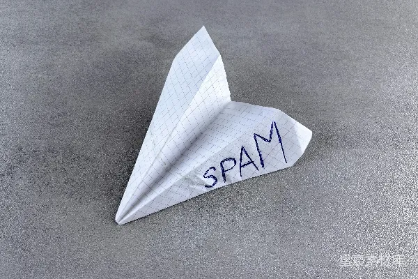 高清摄影 一架写有“spam”字样的纸飞机