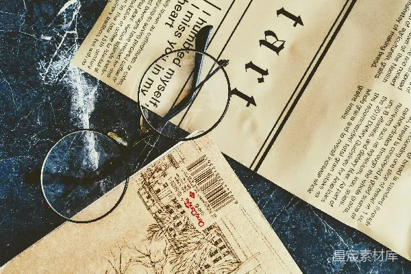 高清摄影 白色打印纸在蓝白织物上