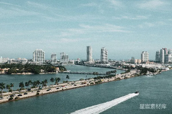 白天的城市天际线 aerial 拍摄