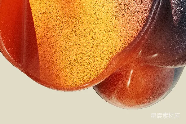 一个色彩鲜艳物体的特写镜头，带有水滴。